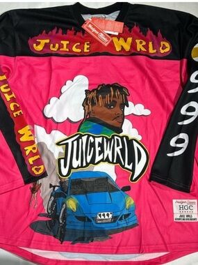 Juice WRLD Kids' Pink & Black Graphic Long-Sleeve Top